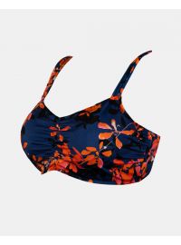 Γυναικείο Μαγιό σουτιέν Rock Club - Μεγάλο στήθος - Orchid print - Regular Fit - Lycra - Cup E