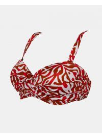 Γυναικείο Μαγιό Σουτιέν Strapless Rock Club Corals - Κρουαζέ - Μεγάλο στήθος - Regular Fit - Lycra - Cup D