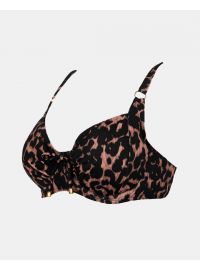 Γυναικείο Μαγιό top Rock Club - Animal print - Bikini για μεγάλο στήθος - Regular Fit - Lycra - Cup E