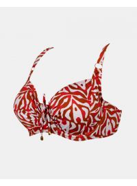 Γυναικείο Μαγιό top Rock Club - Corals print - Bikini για μεγάλο στήθος - Regular Fit - Lycra - Cup E