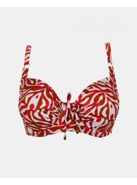 Γυναικείο Μαγιό top Rock Club - Corals print - Bikini για μεγάλο στήθος - Regular Fit - Lycra - Cup E