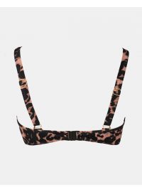 Γυναικείο Μαγιό top Strapless Rock Club - Animal print - Bikini Πολυμορφικό- Plus Size - Lycra - Cup E F
