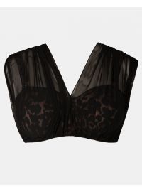 Γυναικείο Μαγιό top Strapless Rock Club - Animal print - Bikini Πολυμορφικό- Plus Size - Lycra - Cup E F