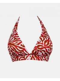 Γυναικείο Μαγιό τρίγωνο Rock Club - Corals Print τοπ Bikini - Σταθερό cup C - Regular Fit - Lycra