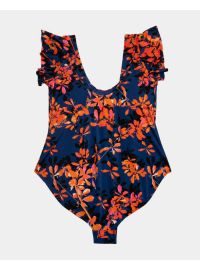 Γυναικείο Plus Size μαγιό ολόσωμο Rock Club - Orchid print - Regular Fit - Lycra - Cup E F