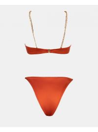 Γυναικείο Σετ μαγιό Rock Club - Terracotta - Bikini με αλυσίδες - Regular Fit - Lycra