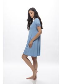 Γυναικεία ρόμπα Galaxy - Γαλάζια - Mini - Regular Fit - ViscoseΓυναικεία ρόμπα Galaxy - Γαλάζια - Mini - Regular Fit - Viscose