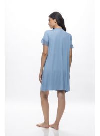 Γυναικεία ρόμπα Galaxy - Γαλάζια - Mini - Regular Fit - Viscose