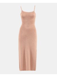Γυναικείο Beachwear Rock Club - Πλεκτό Φόρεμα Maxi - Rose Gold - Regular Fit - Lurex
