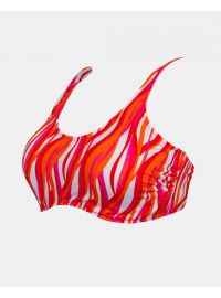 Γυναικείο Μαγιό σουτιέν Rock Club - Μεγάλο στήθος - Waves print Bikini - Regular Fit - Lycra - Cup D