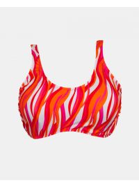 Γυναικείο Μαγιό σουτιέν Rock Club - Μεγάλο στήθος - Waves print Bikini - Regular Fit - Lycra - Cup D