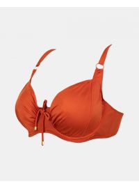 Γυναικείο Μαγιό top Rock Club - Terracotta - Bikini για μεγάλο στήθος - Regular Fit - Lycra - Cup E