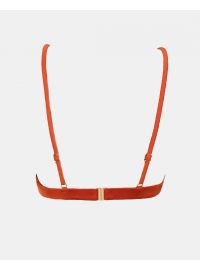 Γυναικείο Μαγιό top Rock Club - Terracotta - Bikini Τρίγωνο με Λάστιχο - Regular Fit - Lycra