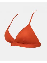 Γυναικείο Μαγιό top Rock Club - Terracotta - Bikini Τρίγωνο με Λάστιχο - Regular Fit - Lycra
