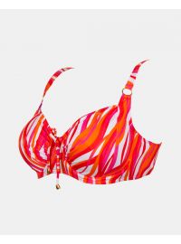 Γυναικείο Μαγιό top Rock Club - Waves print - Bikini για μεγάλο στήθος - Regular Fit - Lycra - Cup E