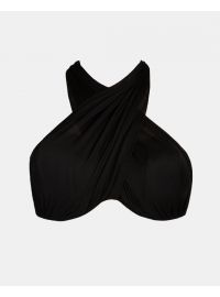 Γυναικείο Μαγιό top Strapless Rock Club - Μαύρο - Bikini Πολυμορφικό- Regular Fit - Lycra - Cup C D