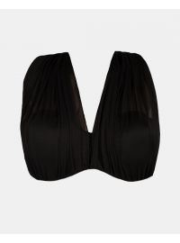 Γυναικείο Μαγιό top Strapless Rock Club - Μαύρο - Bikini Πολυμορφικό- Plus Size - Lycra - Cup E F