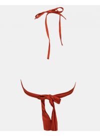 Γυναικείο Μαγιό τρίγωνο Rock Club - Terracotta τοπ Bikini - Σταθερό cup C - Regular Fit - Lycra