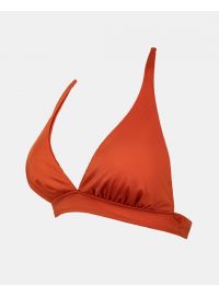Γυναικείο Μαγιό τρίγωνο Rock Club - Terracotta τοπ Bikini - Σταθερό cup C - Regular Fit - Lycra