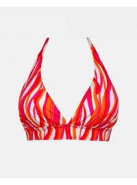 Γυναικείο Μαγιό τρίγωνο Rock Club - Waves Print τοπ Bikini - Σταθερό cup C - Regular Fit - Lycra