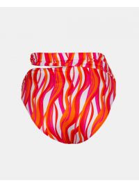 Γυναικείο Ψηλόμεσο μαγιό slip Rock Club - Waves print - Σλιπ  με κρίκους - Regular Fit - Lycra