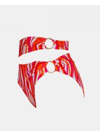 Γυναικείο Ψηλόμεσο μαγιό slip Rock Club - Waves print - Σλιπ  με κρίκους - Regular Fit - Lycra