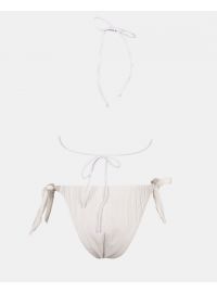 Γυναικείο Σετ μαγιό Rock Club - Λευκό - Bikini δετό με αλυσίδες - Regular Fit - Lycra
