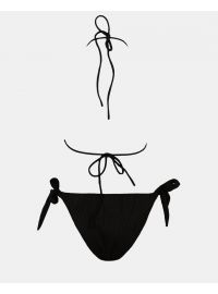 Γυναικείο Σετ μαγιό Rock Club - Μαύρο - Bikini δετό με αλυσίδες - Regular Fit - Lycra