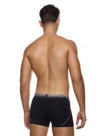 MED Ανδρικό boxer MORGAN - Μαύρο - Ασημί λάστιχο - Regular Fit - Modal