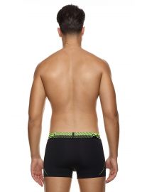 MED Ανδρικό boxer MORGAN - Μαύρο - FLUO LIME λάστιχο - Regular Fit - Modal