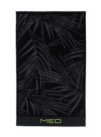 Πετσέτα θαλάσσης MED - Μαύρη - PALMERAL Logo - 100% Βαμβακερή - 90 x 150cm