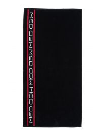 Πετσέτα θαλάσσης MED - Μαύρη - SIDE SIGNATURE Logo - 100% Βαμβακερή - 70 x 140cm