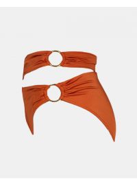 Γυναικείο - Ψηλόμεσο μαγιό slip Rock Club - Terracotta - Σλιπ  με κρίκους - Regular Fit - Lycra