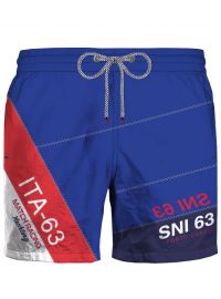 Ανδρικό Μαγιό Nautica Italiana - Μπλε Shorts - Σχέδιο με λογότυπο