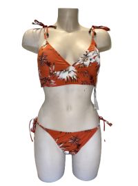 Lida Μαγιό τρίγωνο - Σετ μπικίνι Πορτοκαλί Floral - Κανονικό