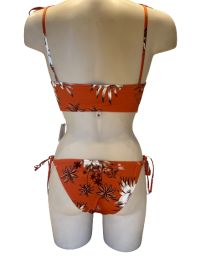 Lida Μαγιό τρίγωνο - Σετ μπικίνι Πορτοκαλί Floral - Κανονικό