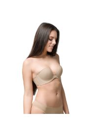 Σουτιέν στράπλες Luna Miracle One - Μπεζ χωρίς ραφές - Τέλειο Κράτημα - Χωρίς Μπανέλα