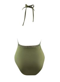 Γυναικείο μαγιό ολόσωμο Rock Club - Χακί - V Neck - Κρουαζέ