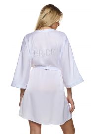 Γυναικεία Νυφική ρόμπα Bride MED - Σατέν Λευκή - Regular Fit - Polyester