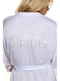 Γυναικεία Νυφική ρόμπα Bride MED - Σατέν Λευκή - Regular Fit - Polyester