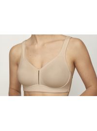 Γυναικείο αθλητικό Σουτιέν Promise - Μπεζ - Regular Fit - Polyester - Cup D E - Μεγάλα Μεγέθη