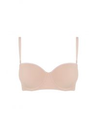 Γυναικείο Σουτιέν στράπλες Promise - Μπεζ - Regular Fit - Polyester - Cup D - Μεγάλα Μεγέθη