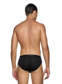 MED Ανδρικό slip EVAN - Μαύρο -  Fashion Μαύρο λάστιχο - Regular Fit - Modal