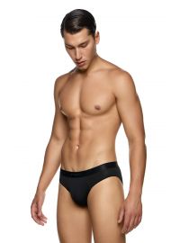 MED Ανδρικό slip EVAN - Μαύρο -  Fashion Μαύρο λάστιχο - Regular Fit - Modal