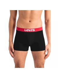 Ανδρικό Boxer Levi's - Fashion λάστιχο - Μαύρο Κόκκινο - 2 pack - Regular Fit - Cotton