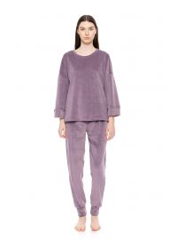 Γυναικεία Πυτζάμα Pink Label - Μωβ - Soft Velvet - Polyester  - Regular Fit