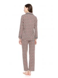 Γυναικεία Πυτζάμα Pink Label - Σεμιζιέ - Γεωμετρικό Print - Cotton - Regular Fit