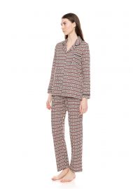 Γυναικεία Πυτζάμα Pink Label - Σεμιζιέ - Γεωμετρικό Print - Cotton - Regular Fit