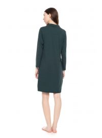 Γυναικείο Νυχτικό Pink Label -  Κυπαρισσί - Δαντέλα - Cotton - Regular Fit