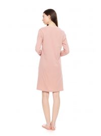 Γυναικείο Νυχτικό Pink Label -  Ροζ - Δαντέλα - Cotton - Regular Fit